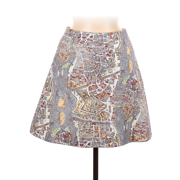 Carven Paris Map Skirt - Picture 1 of 4